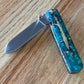 FX-055 Pine Cone Handle 440c steel  pocket knife / green